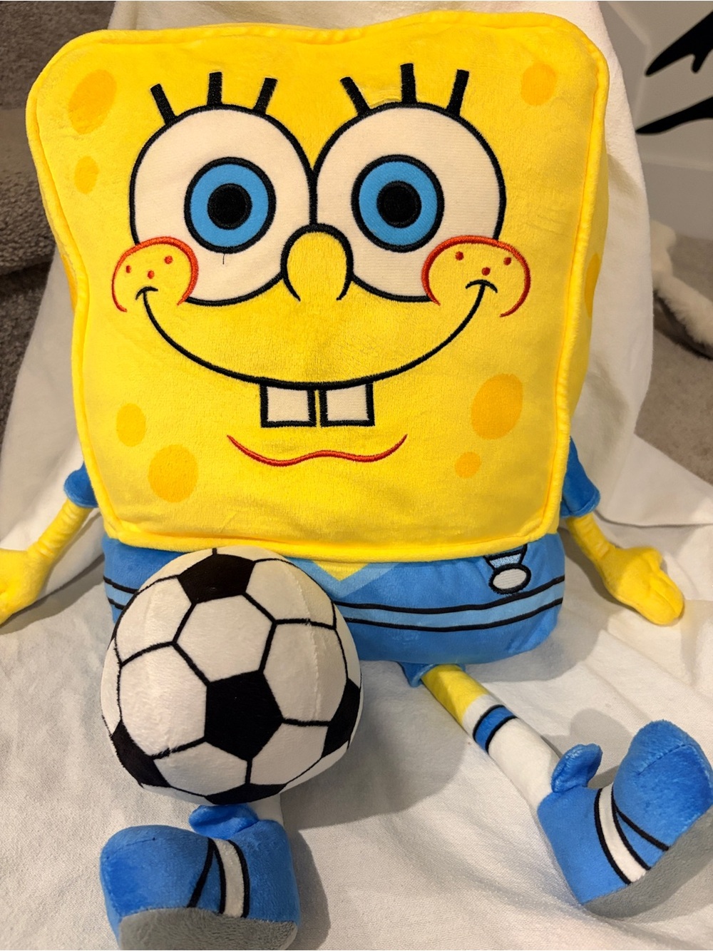 SpongeBob SpongeGoals 12” Cuddle Pillow Soccer Plush NWT